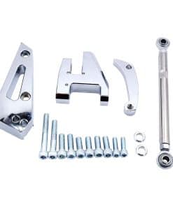 Kit de soporte de alternador cromado para Chevy Small Block