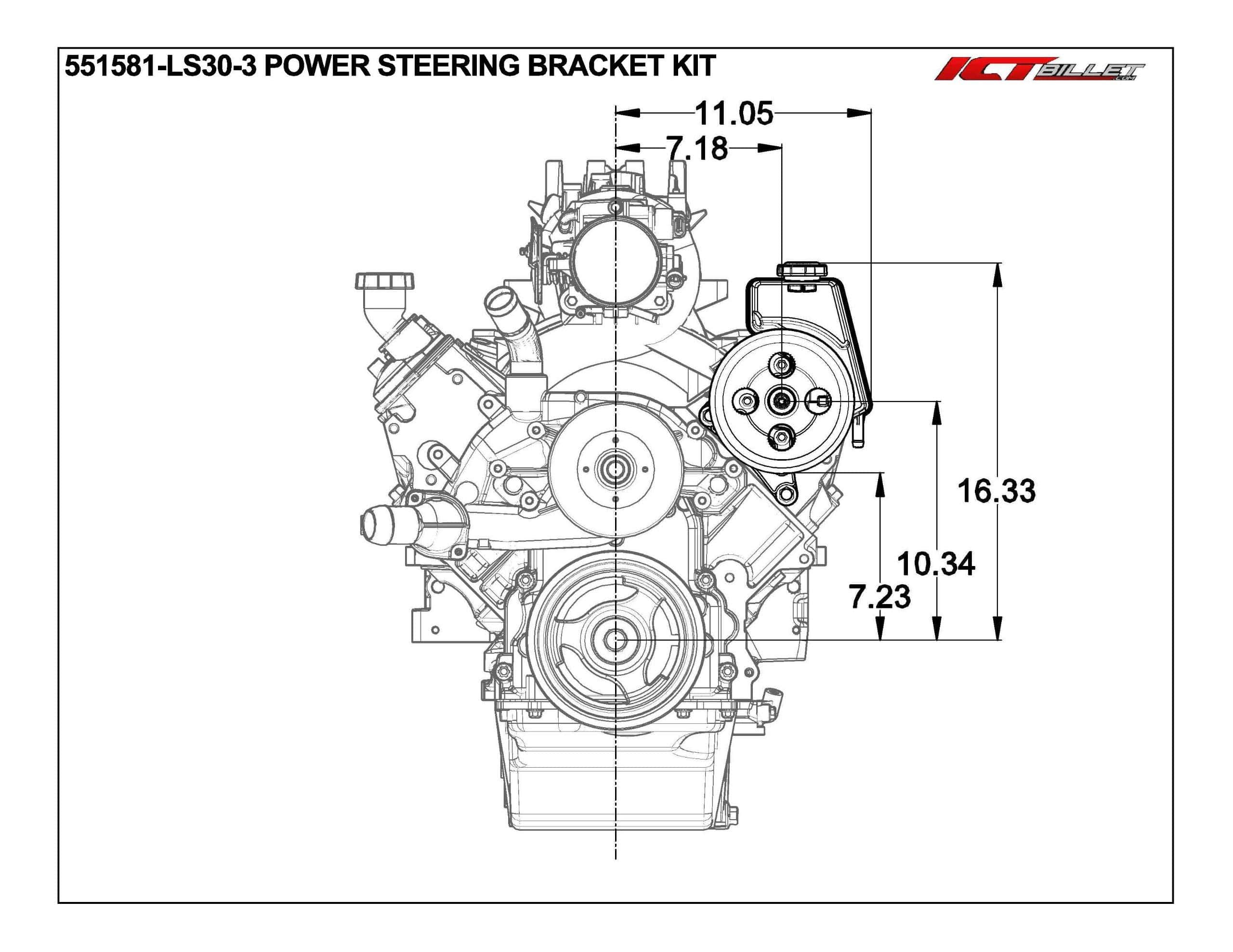 Kit de soporte de reubicación de bomba de dirección - Imagen 3