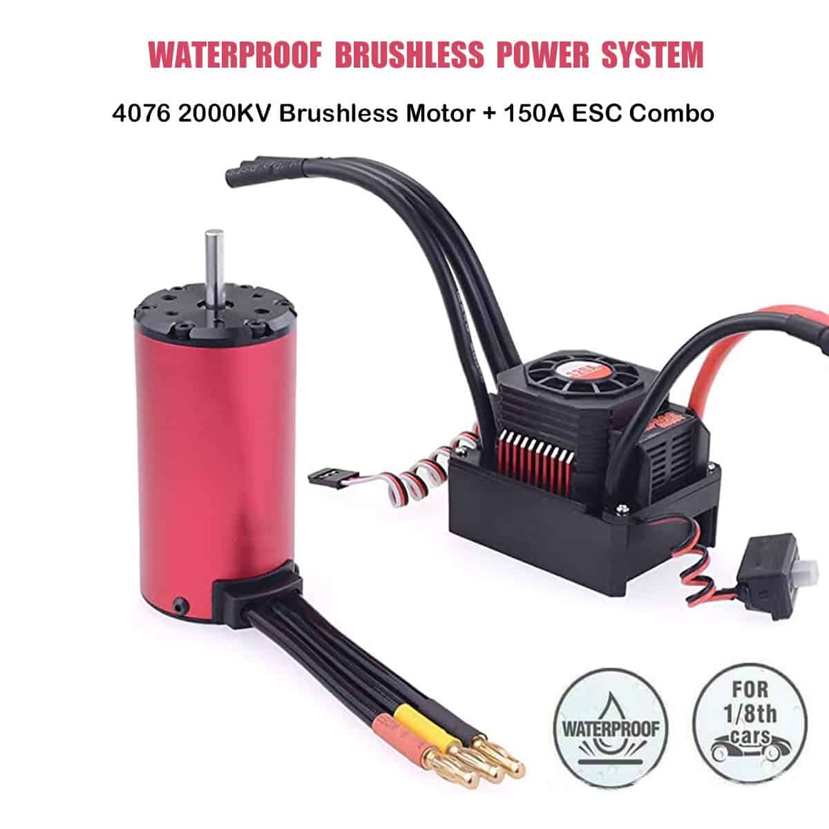Motor Brushless y Combo de Esc Waterproof, 6S 150A - Imagen 7