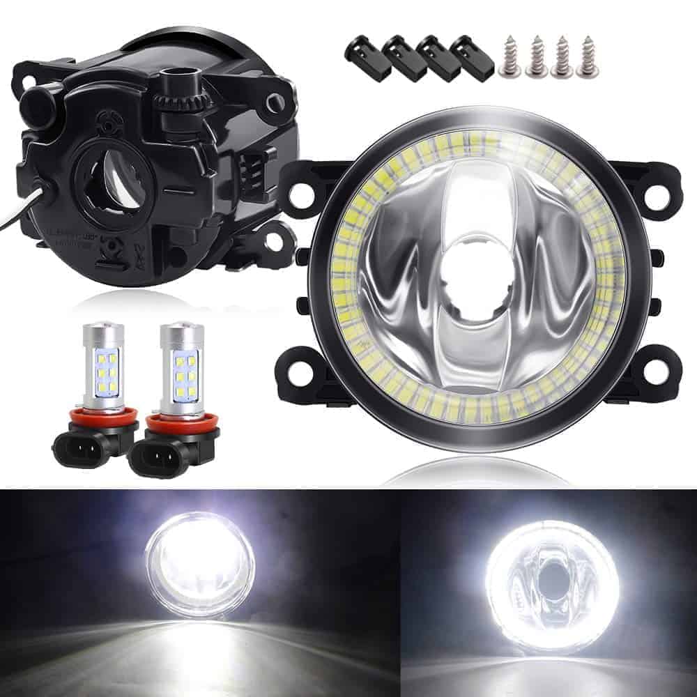 Faro de Niebla Actualizado con Anillo de Halo LED DRL para