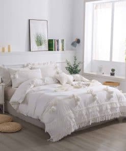 Juego de Ropa de Cama Softta Vintage Elegante Blanco 3