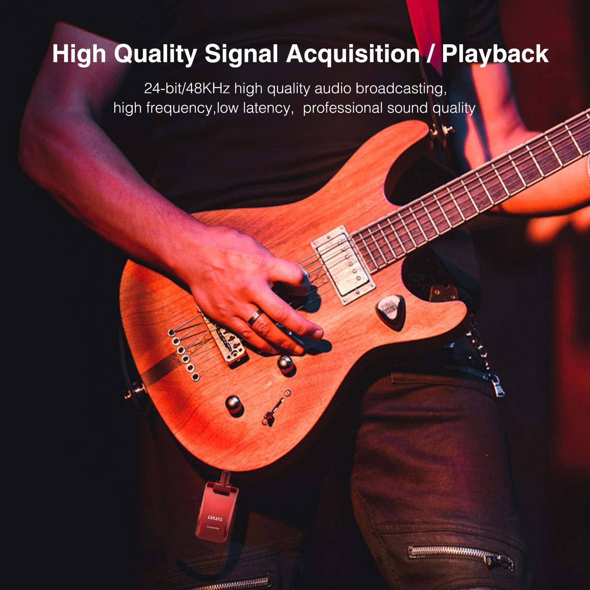 Sistema de Guitarra Inalámbrico LEKATO 2.4GHz 6 Canales - Imagen 8