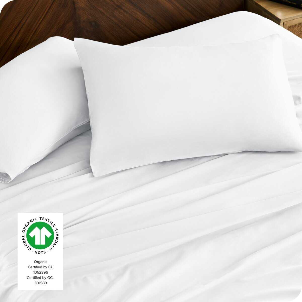Juego de sábanas gemelas 100% algodón orgánico de Bare Home - Imagen 4