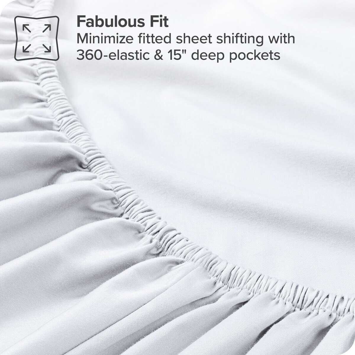 Juego de sábanas gemelas 100% algodón orgánico de Bare Home - Imagen 8