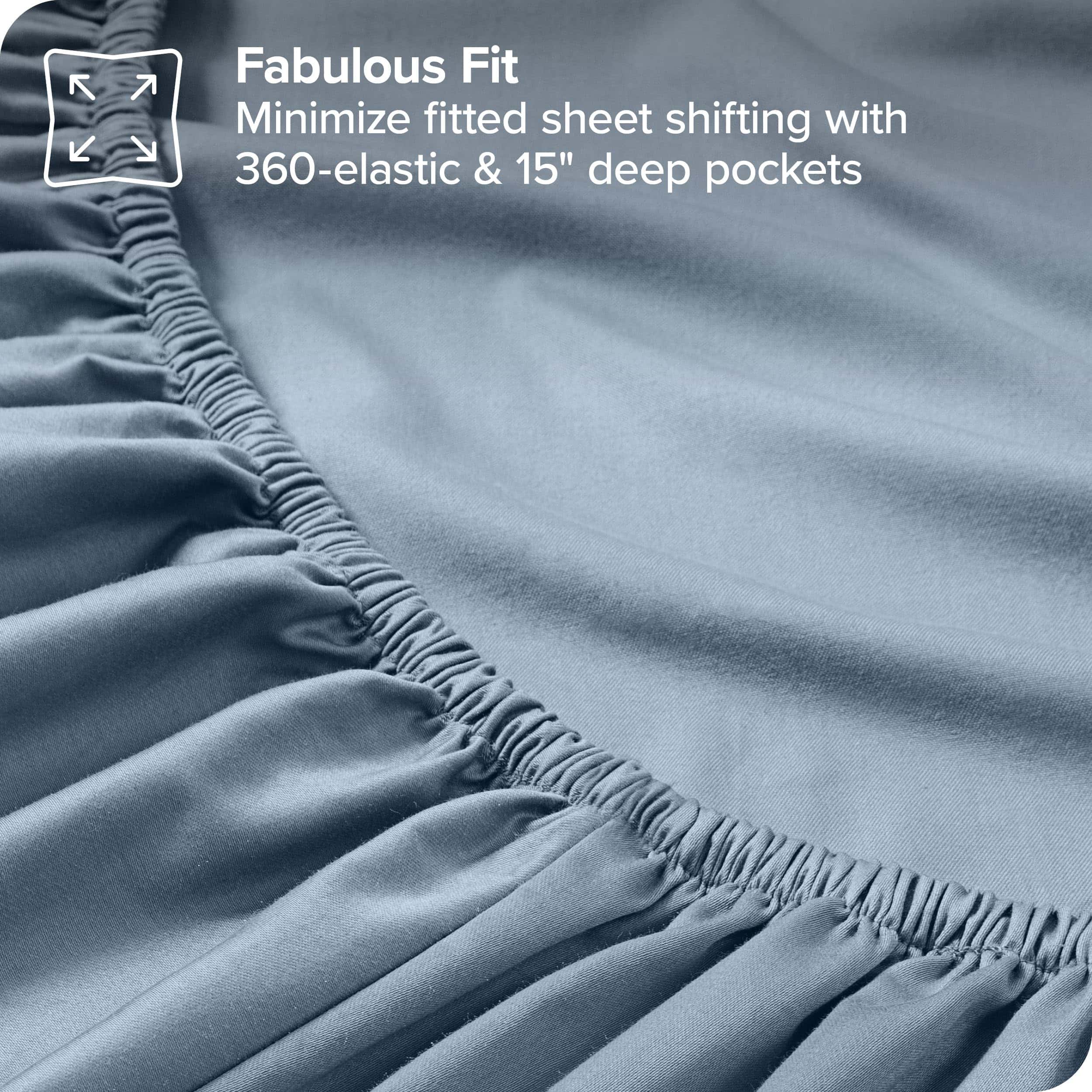 Juego de sábanas orgánicas Queen Bare Home 100% algodón - - Imagen 8