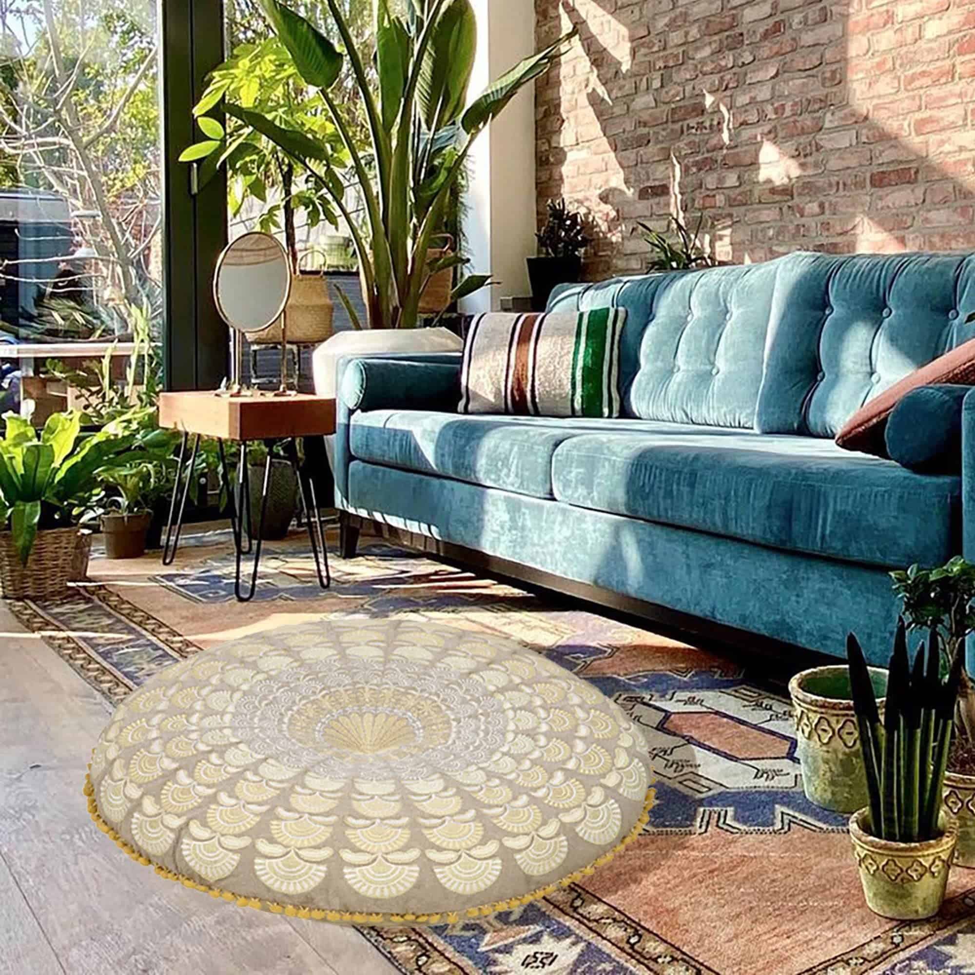 Funda de Cojín de Suelo Bohemio Mandala Life ART - - Imagen 7