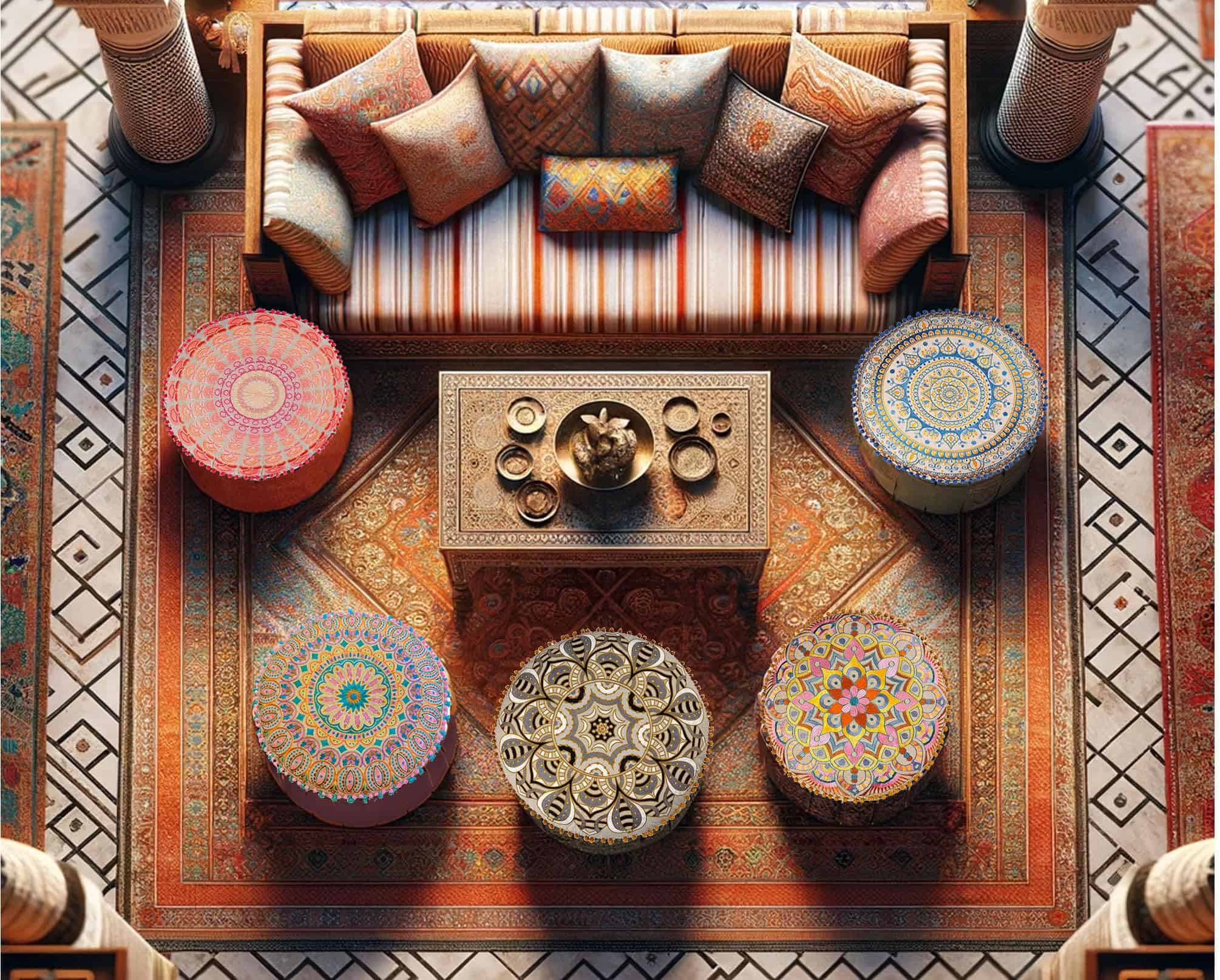 Funda de cojín grande estilo boho Mandala Life ART rosa - Imagen 7