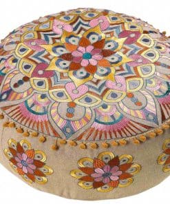 Funda de cojín redondo moderno con diseño de flor para