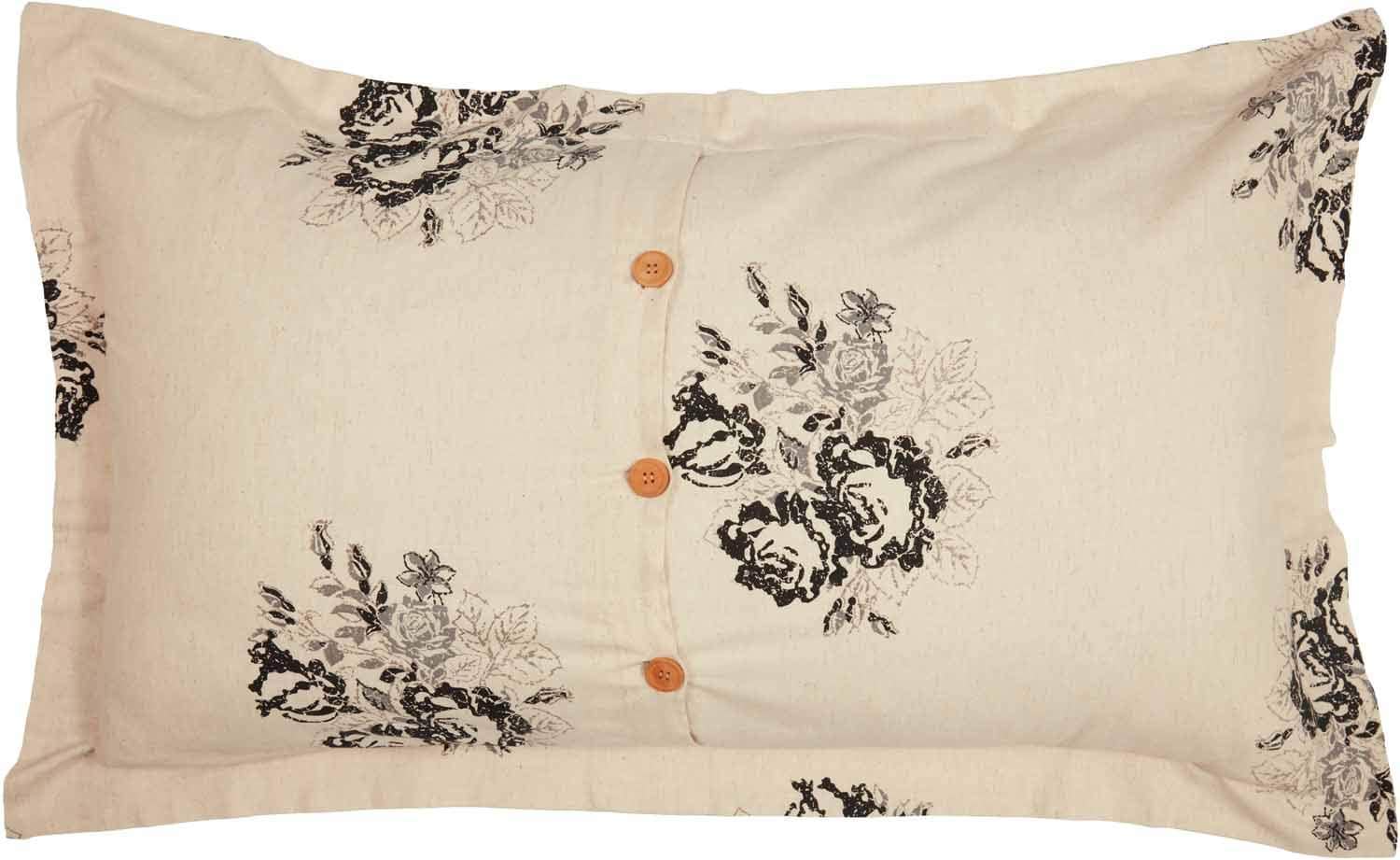 Funda de Almohada King Piper Classics Lydia Negra con - Imagen 4