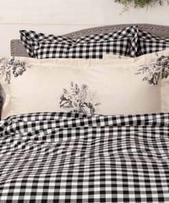 Funda de Almohada King Piper Classics Lydia Negra con