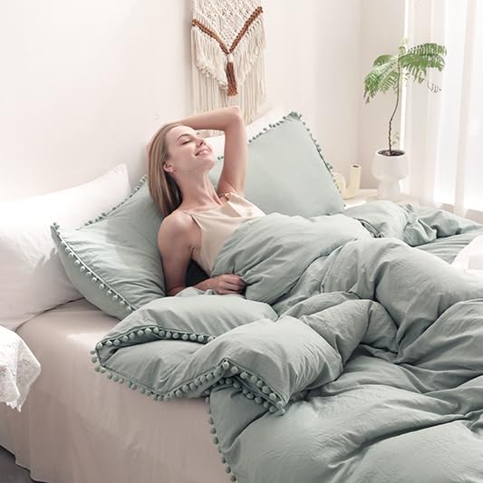 Andency Juego de Funda de Edredón Verde (66x90 Pulgadas), 2 - Imagen 4