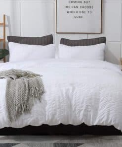 AveLom Funda nórdica de rayas seersucker Full (80 x 90