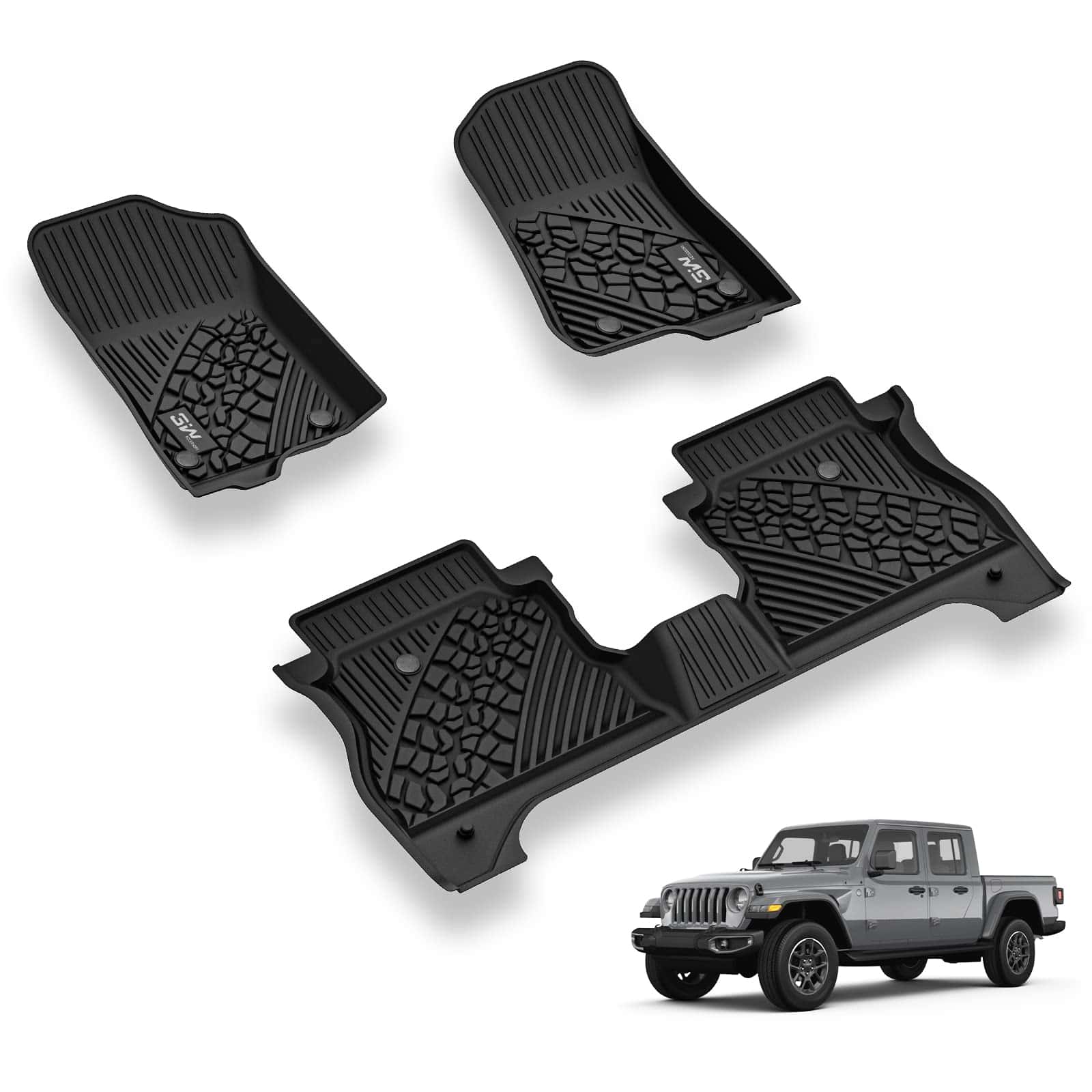 Tapetes 3W Compatibles para Jeep Gladiator 2020-2024, Forro