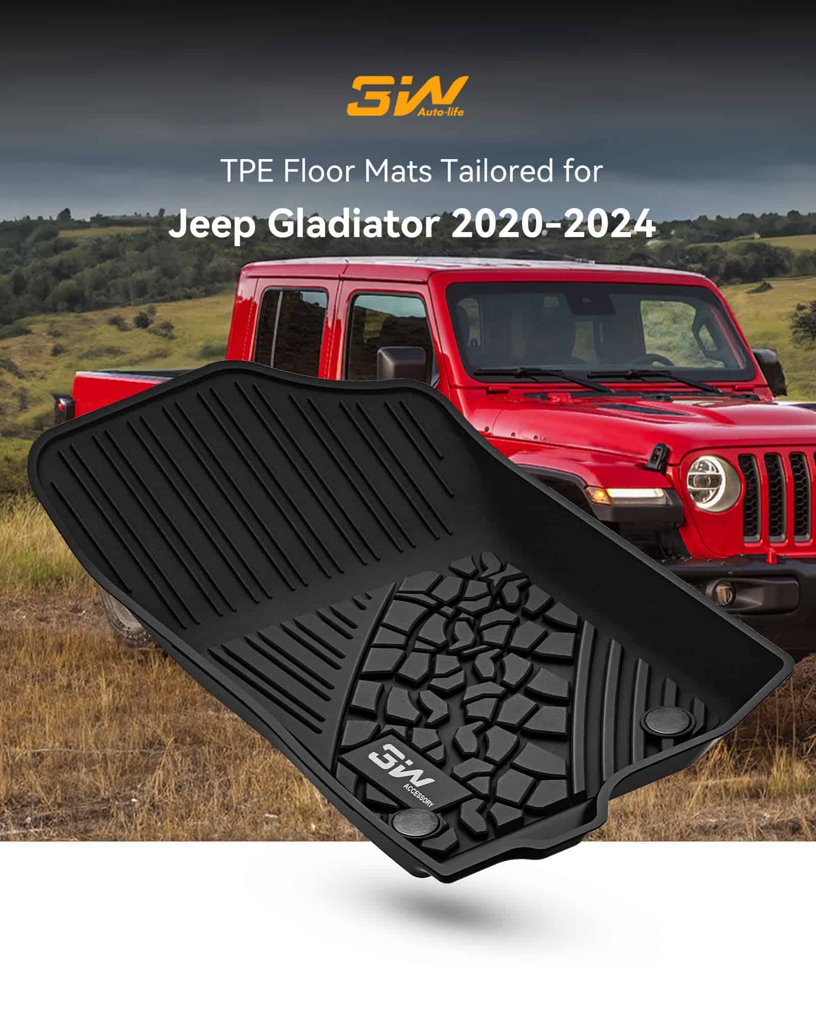 Tapetes 3W Compatibles para Jeep Gladiator 2020-2024, Forro - Imagen 3