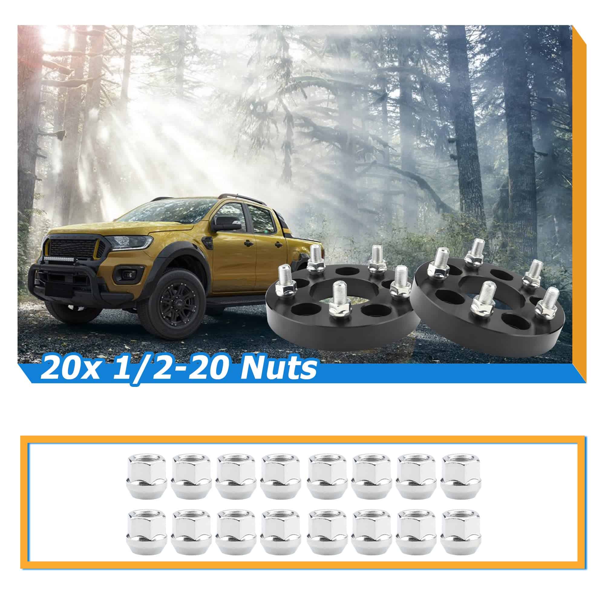 YIZBAP Adaptadores de Rueda de 5x4.5 a 5x4.75, 1 pulgada - Imagen 4