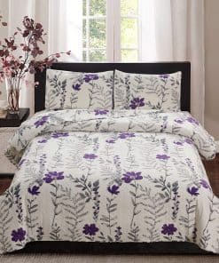 Juego de Colcha Floral para Cama Size Queen - Cubrecamas