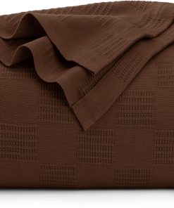 Manta de Algodón Marrón Utopia Bedding [Tamaño King -