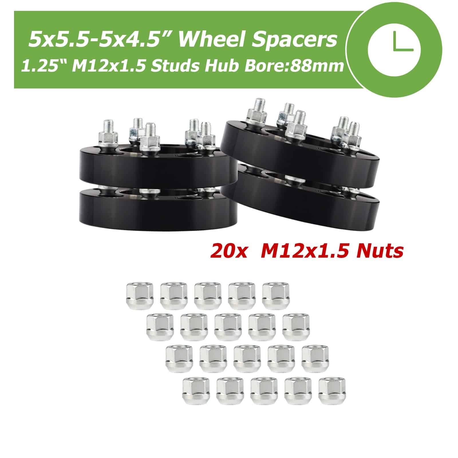 Adaptador de Rueda YIZBAP 5x5.5 a 5x4.5, 1.25 pulgadas - Imagen 4