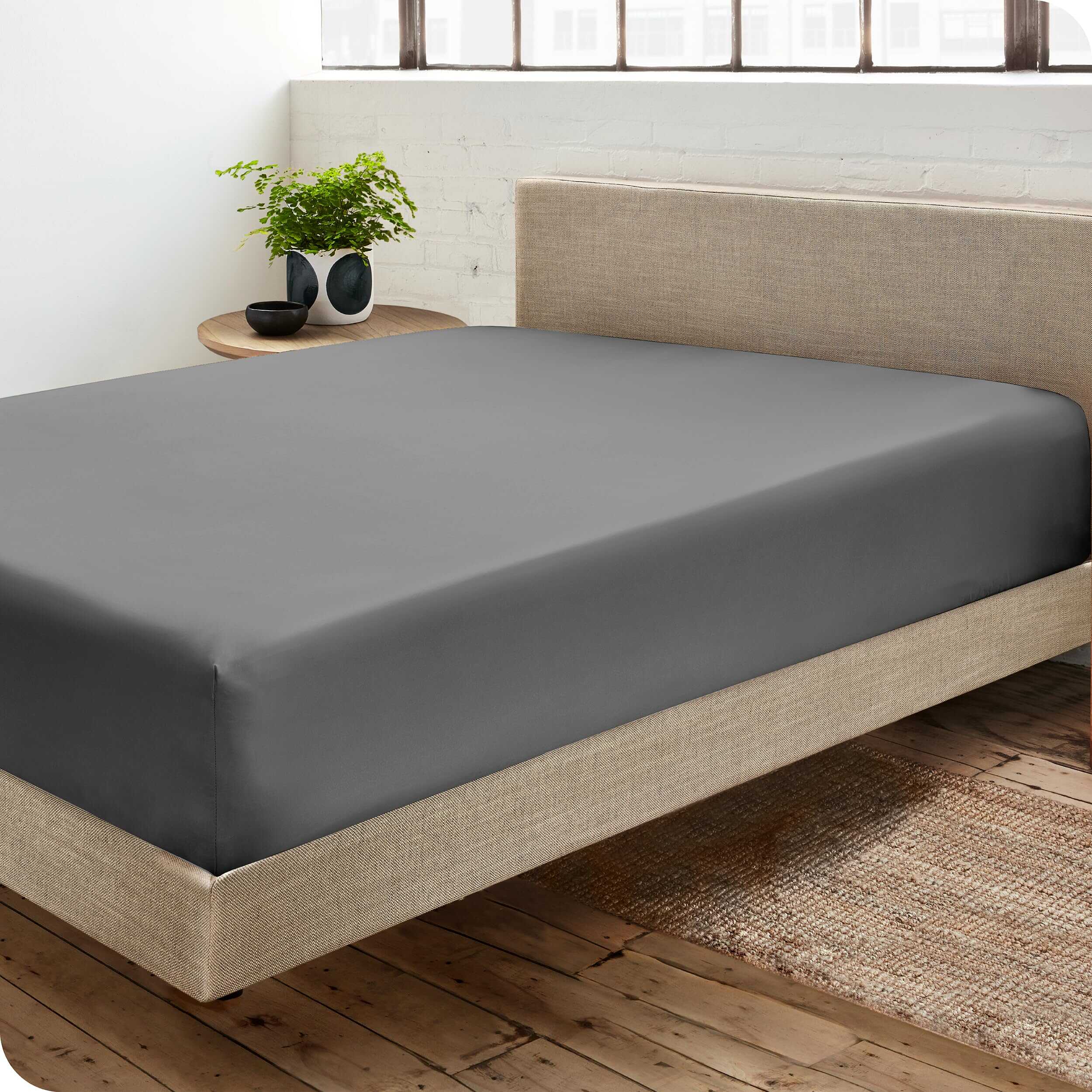 Sábana Ajustable de Seda Orgánica 100% Algodón de Bare Home