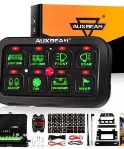 Panel de Interruptores Auxbeam 8 Gang GA80 Sistema de Relé
