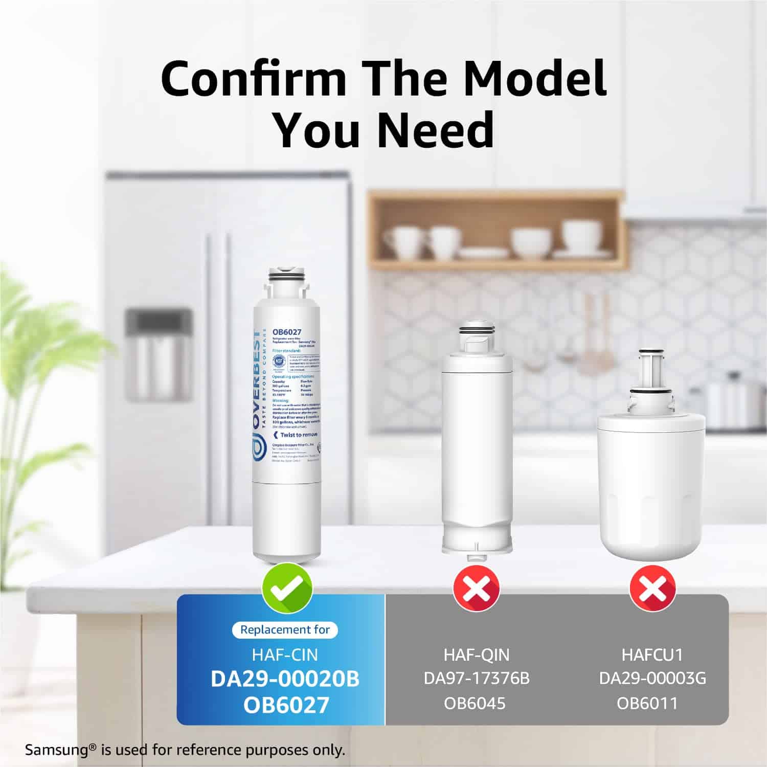 Filtro de agua para refrigerador Overbest -Blanco - Imagen 3