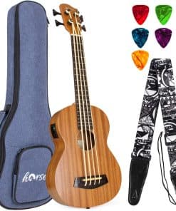 Ukelele de Bajo Acústico Eléctrico de 30 pulgadas en Madera