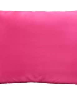 Funda de Almohada de Seda 100% Pura de -Rosa Caliente