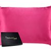 Funda de Almohada de Seda 100% Pura de -Rosa Caliente