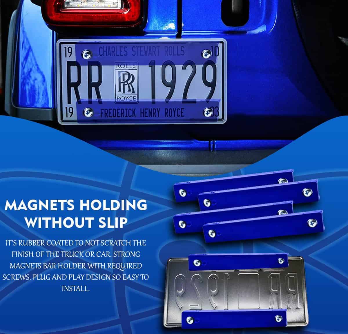 Soporte de placa de matrícula magnética de goma moldeada - Imagen 6