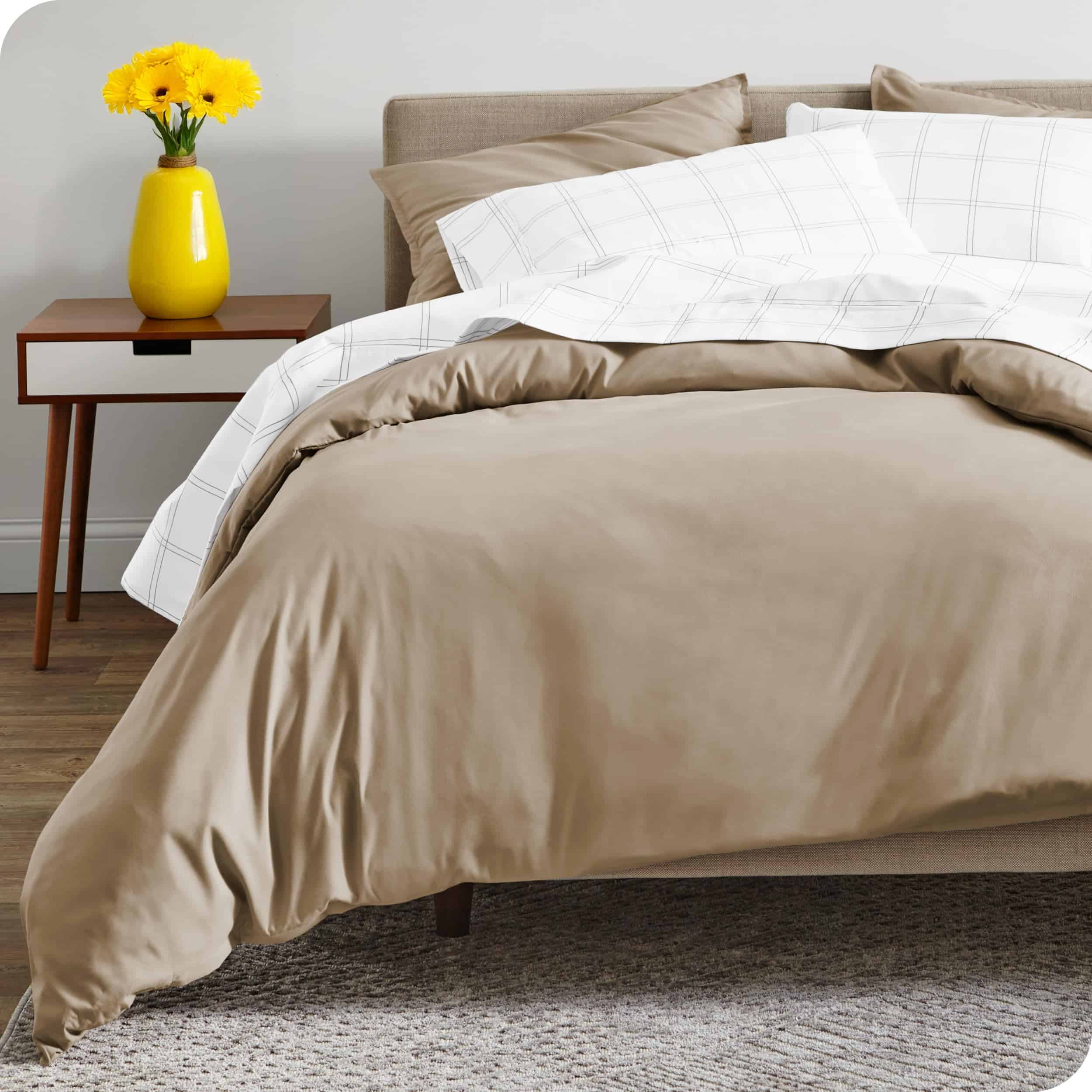 Juego de Funda de Edredón de Algodón Orgánico 100% Sateen