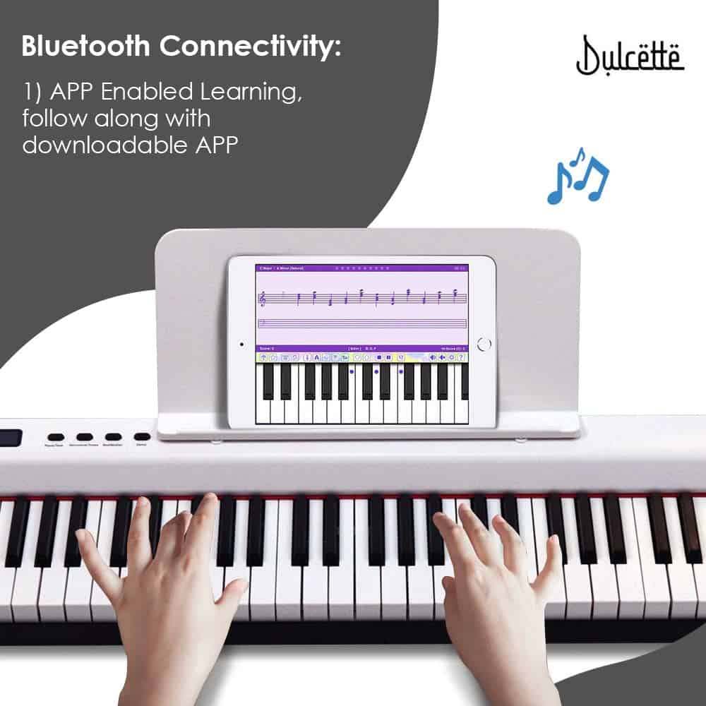 Teclado Piano Portátil Dulcette DX-10 de 88 Teclas | - Imagen 6