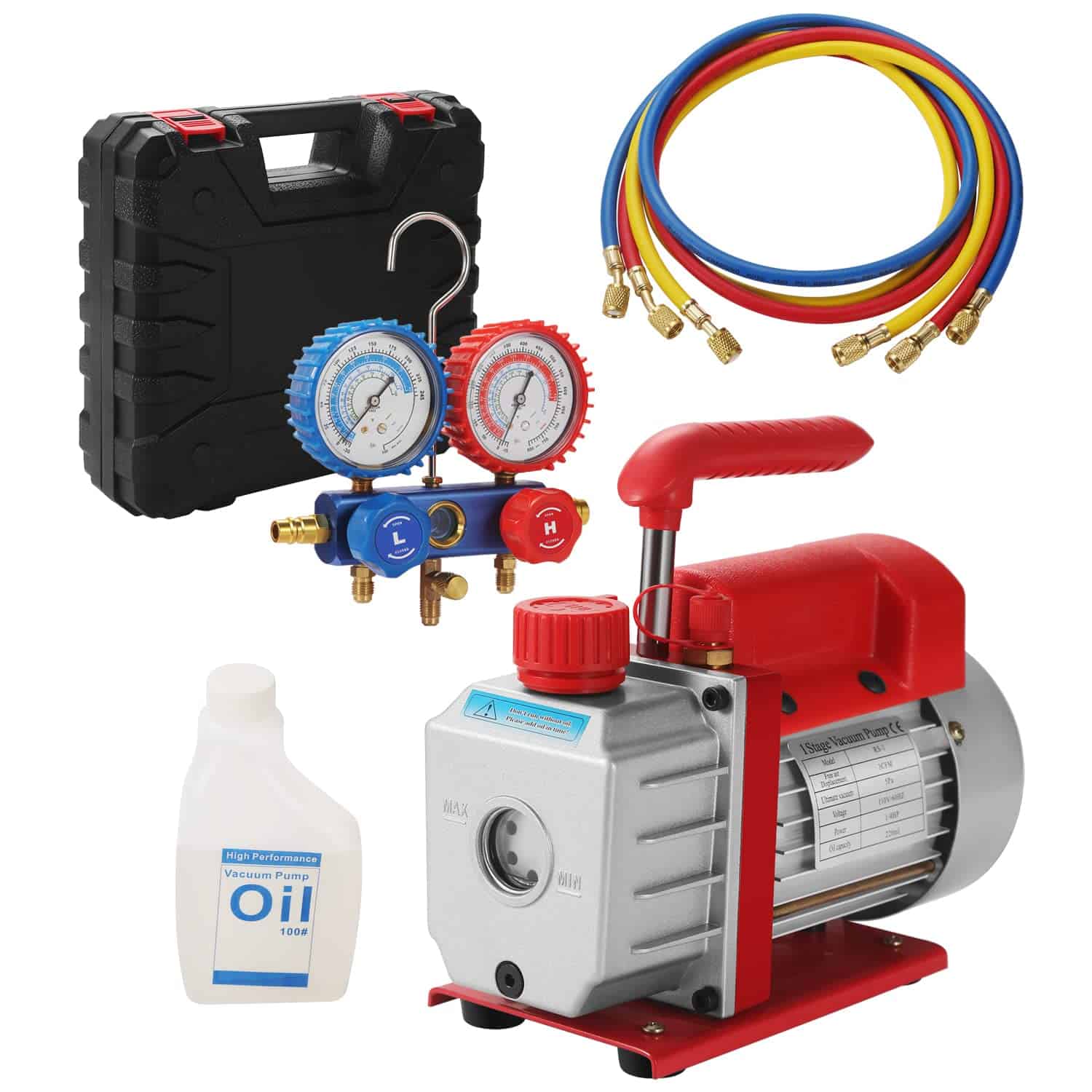 Bomba de Vacío HVAC Flexzion Eléctrica de una Etapa 3CFM