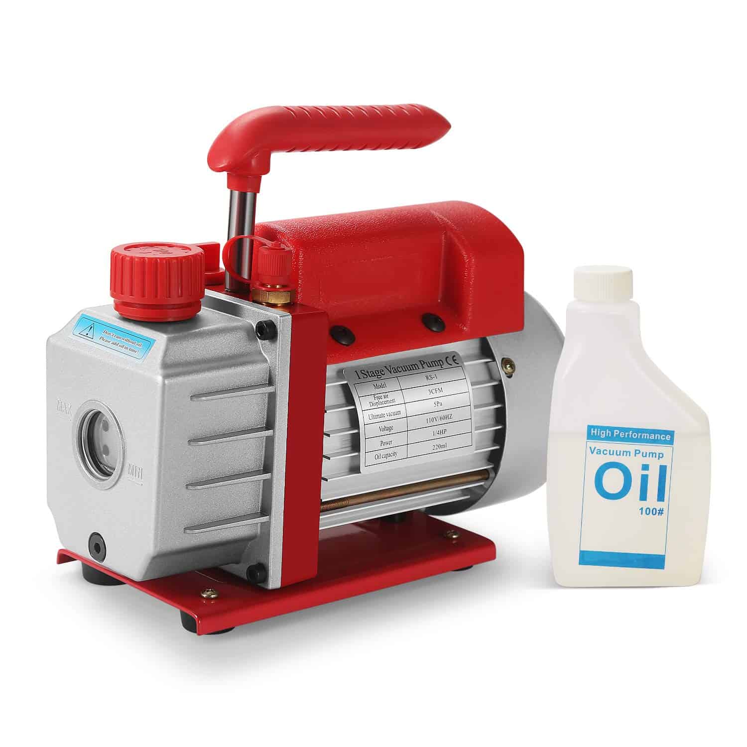 Bomba de Vacío HVAC Flexzion Eléctrica de una Etapa 3CFM - Imagen 3