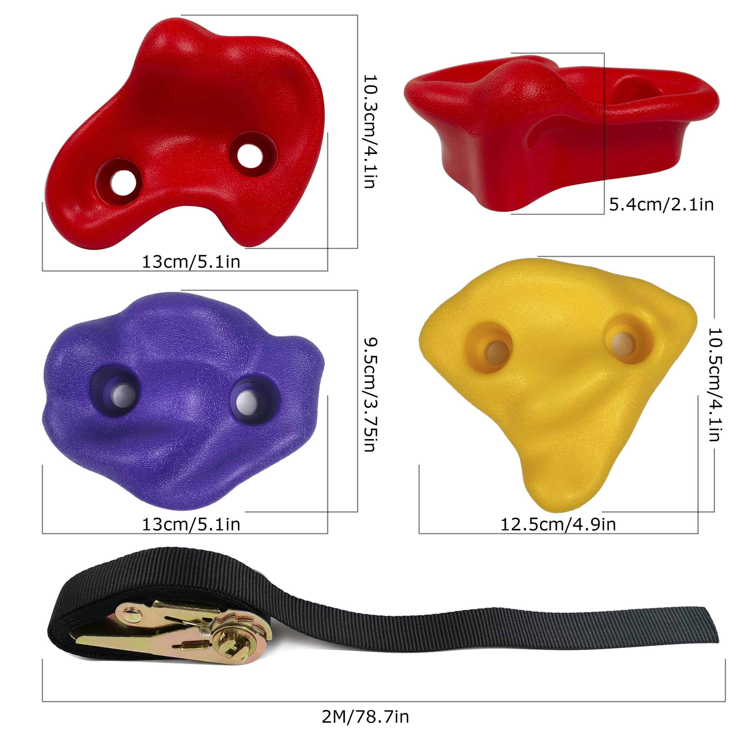 SSBRIGHT Tree Climbers, Juego de 15 Agarres/Escalones para - Imagen 5