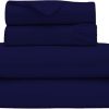Juego de Sábanas de Algodón Egipcio 100% -Azul Marino