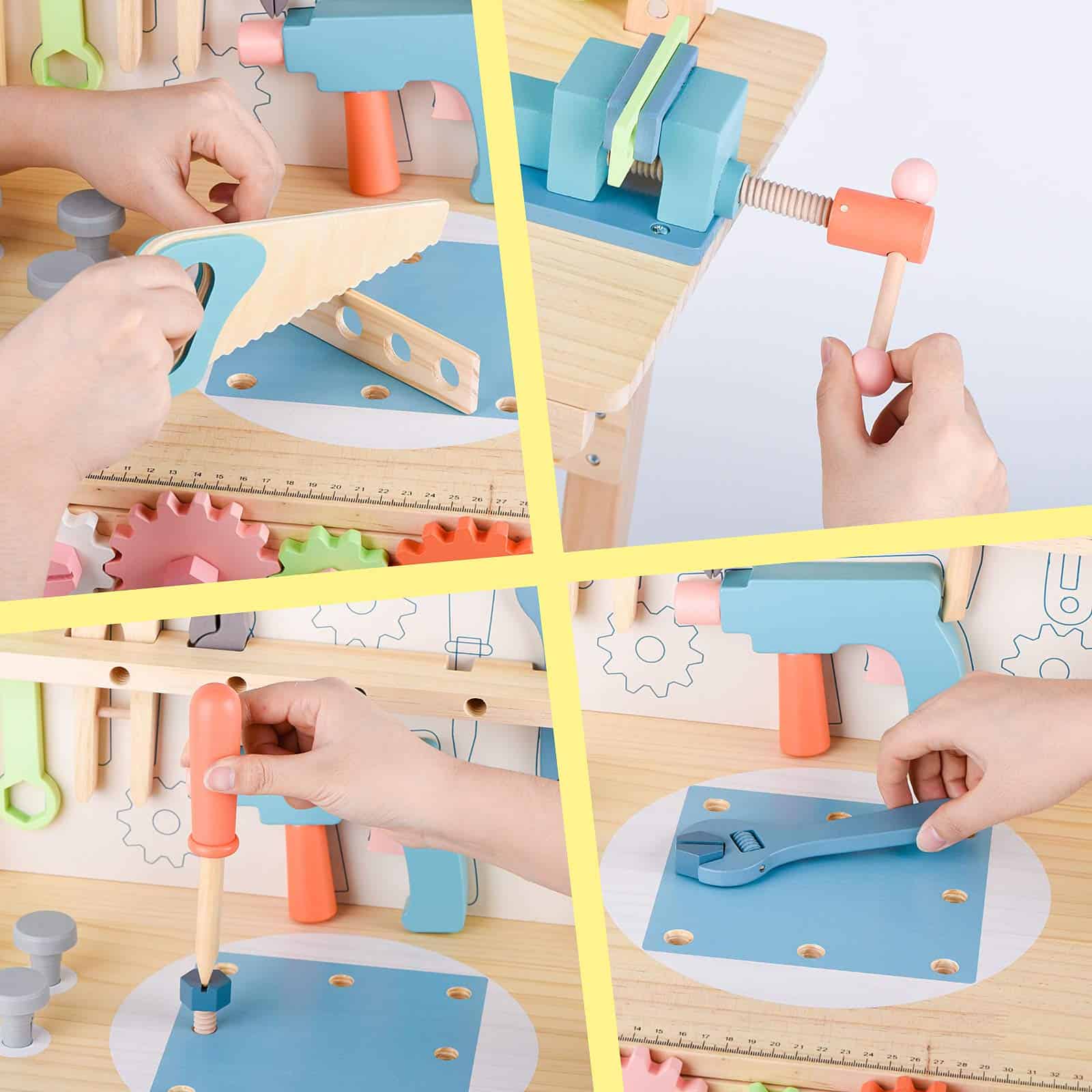 Banca de herramientas para niños Juguete Banco de trabajo - Imagen 3