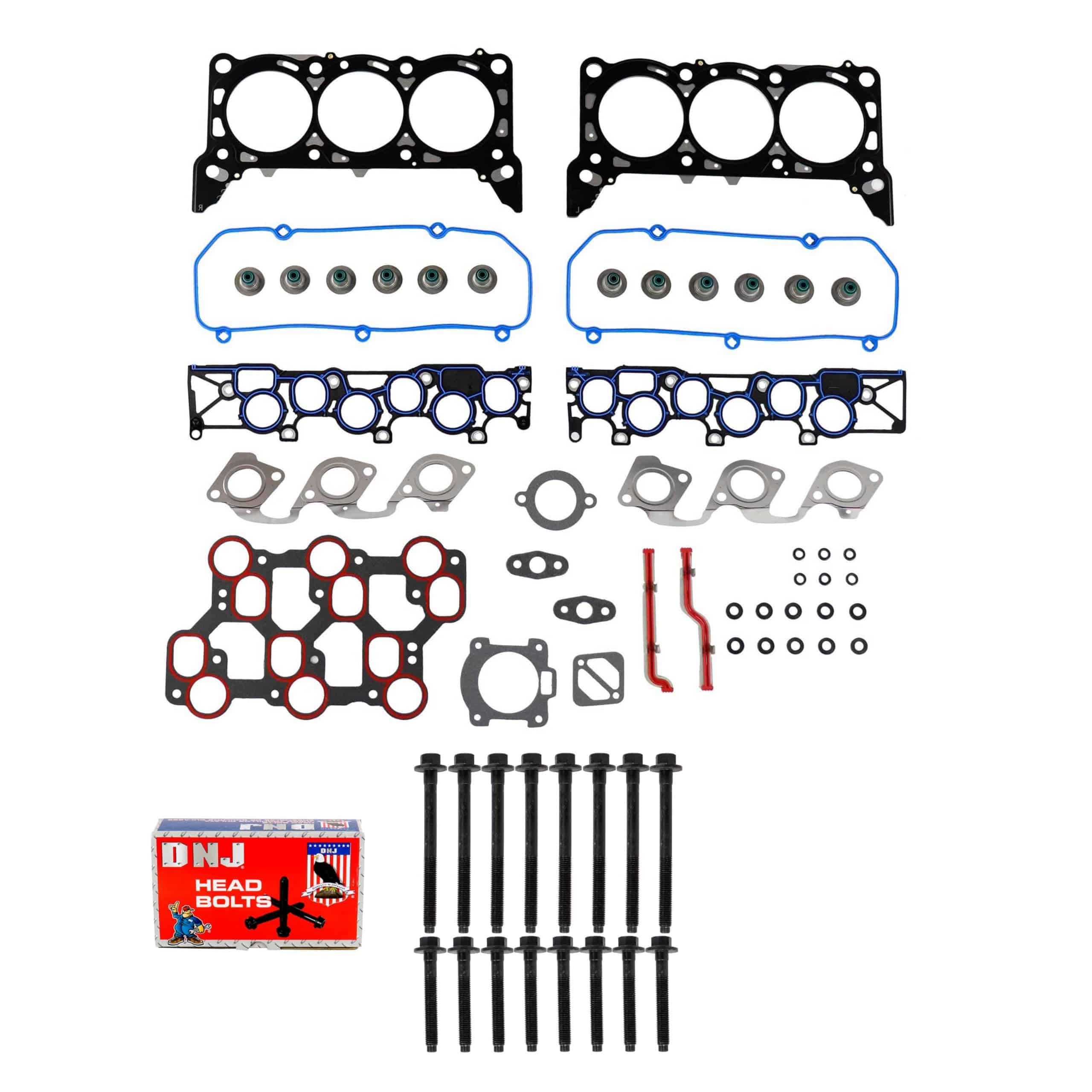 Juego de empaques de culata DNJ HGB4120 con kit de pernos