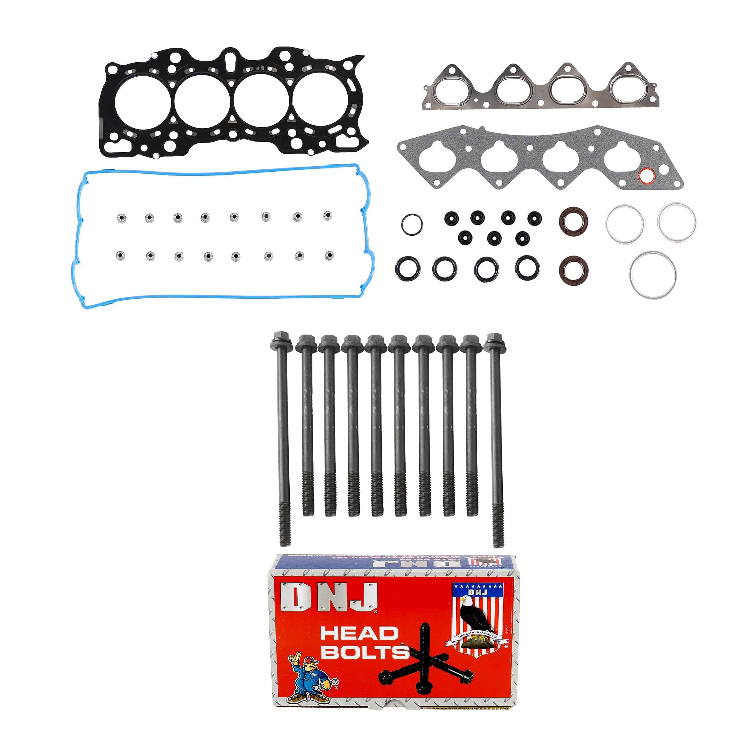 Juego de empaques de culata DNJ HGB215 con Kit de Pernos de