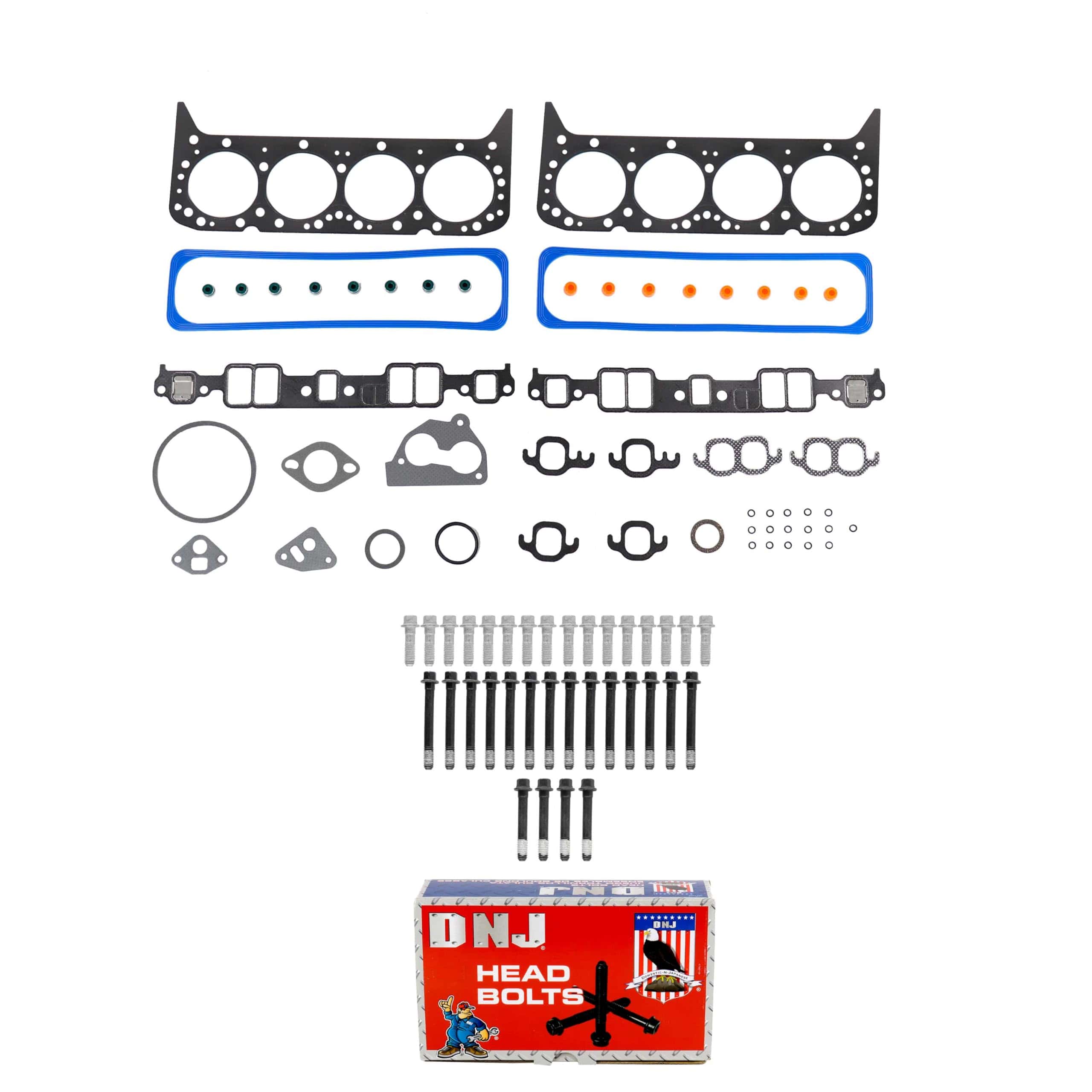 Juego de empaque de culata DNJ HGB3104 con kit de pernos de