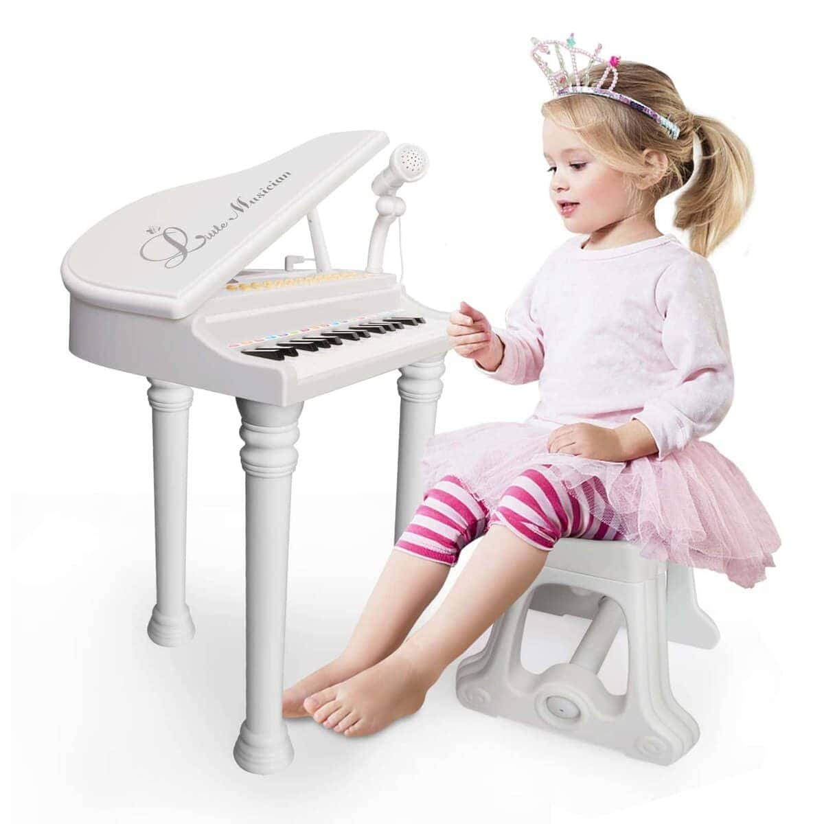 Piano de Juguete Love&Mini Teclado Blanco de 31 Teclas para