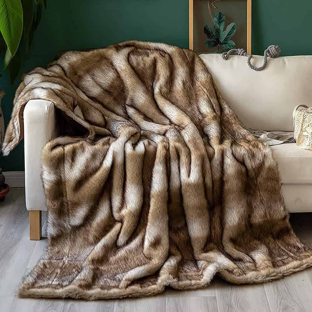 Manta de piel sintética de lujo Sofila súper suave para