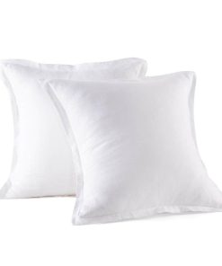 Juego de 2 fundas de almohada europeas de lino francés