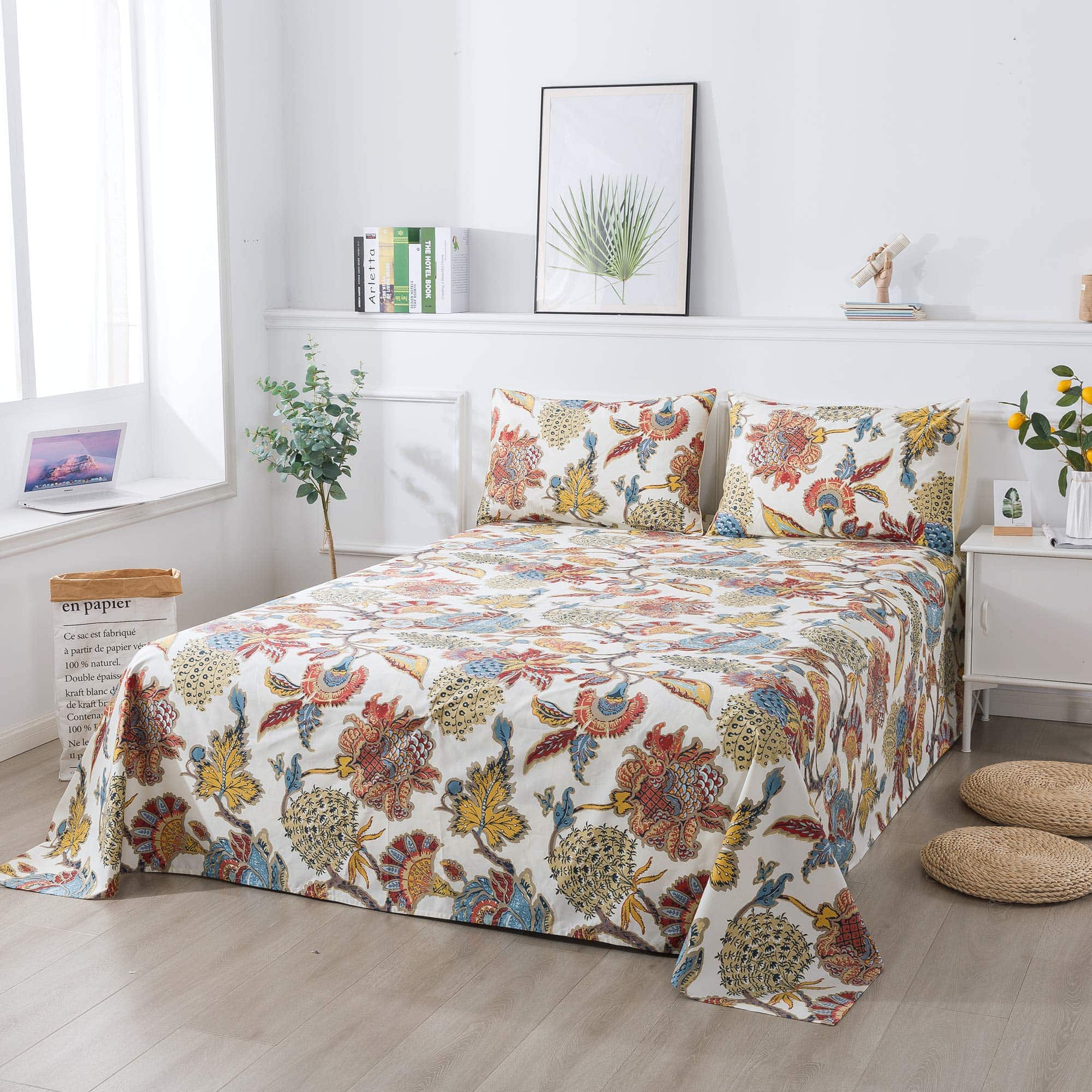 Juego de Sábanas Vintage Softta 4 piezas Tamaño Queen