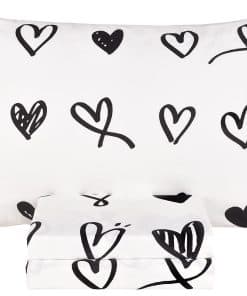 Juego de sábanas para cama individual de algodón 100% para