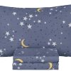 Juego de sábanas para cama individual de lunas y estrellas