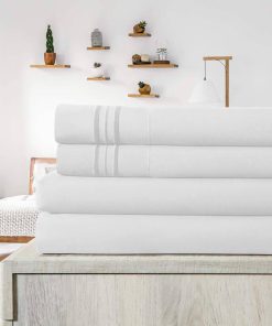 Juego de sábanas Elif Split King Size -Blanco