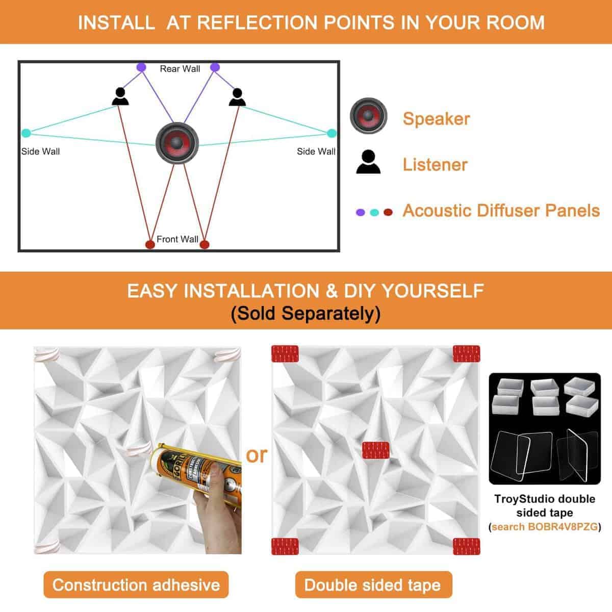 Paneles Difusores de Sonido Acústico TroyStudio, 19.7 X - Imagen 7