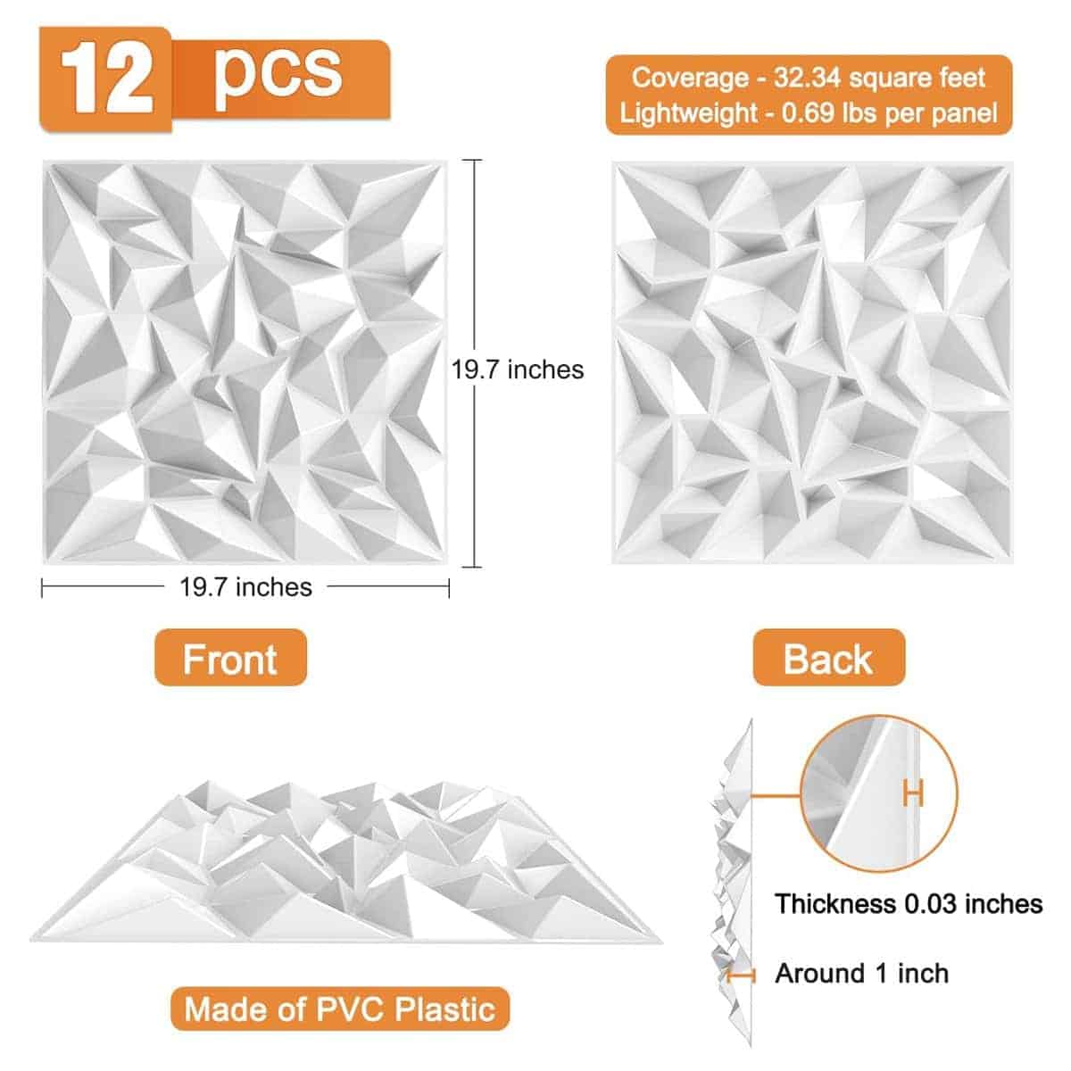Paneles Difusores de Sonido Acústico TroyStudio, 19.7 X - Imagen 3