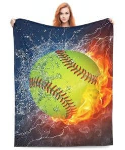 Manta de cama de forro polar de franela BLUBLU Fire