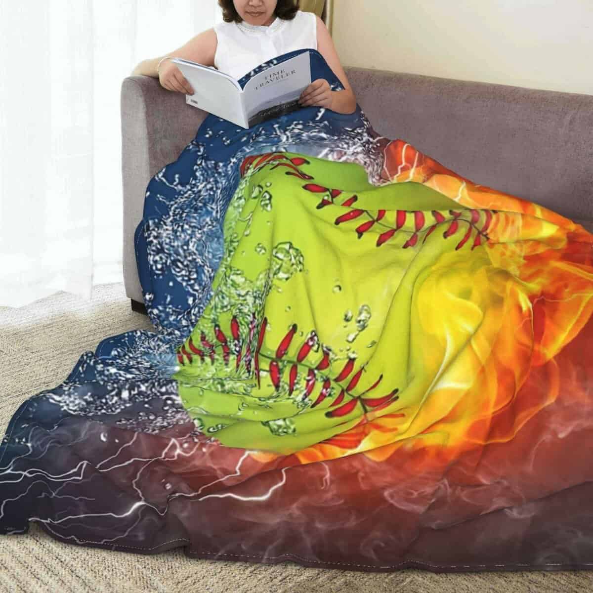 Manta de cama de forro polar de franela BLUBLU Fire - Imagen 8